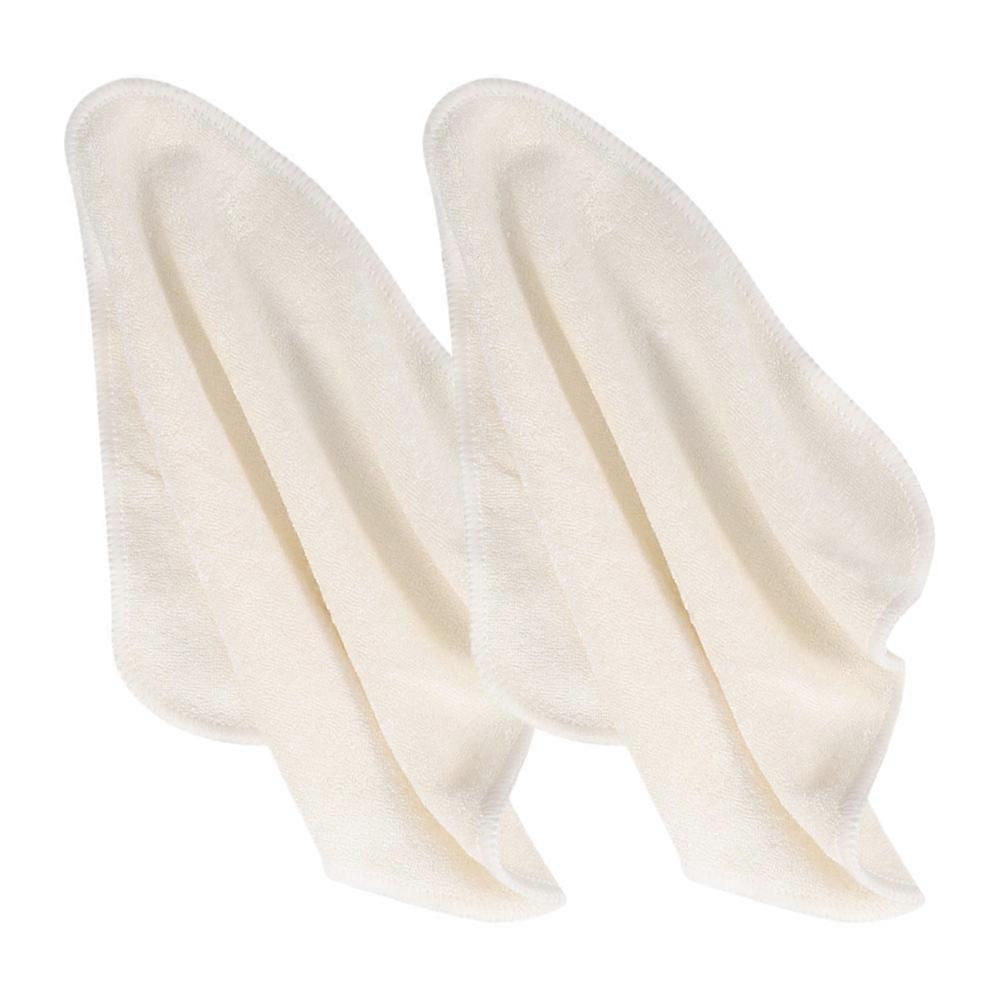 Bamboo Fiber Face Towels 2Pcs Absorbent Cleaning Cloths For Daily Use All Skin Types Square Washable Face Cleansing