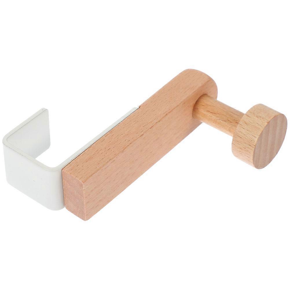 Household Iron Door Hook Storage Overcoat Rack for Storage 5Pcs White