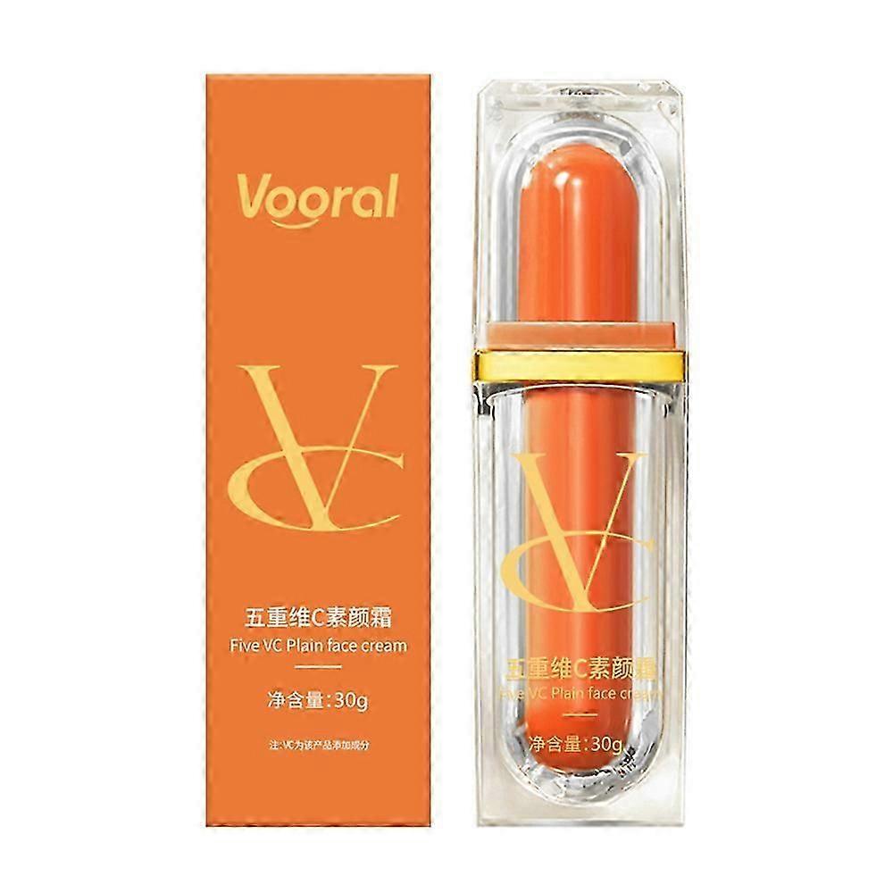 Multi-Vc Natural Makeup Cream, Five Vitamin C Tone Up Cream Suitable for Face, Five Vitamin C Foundation Cream Moisturizer Cream