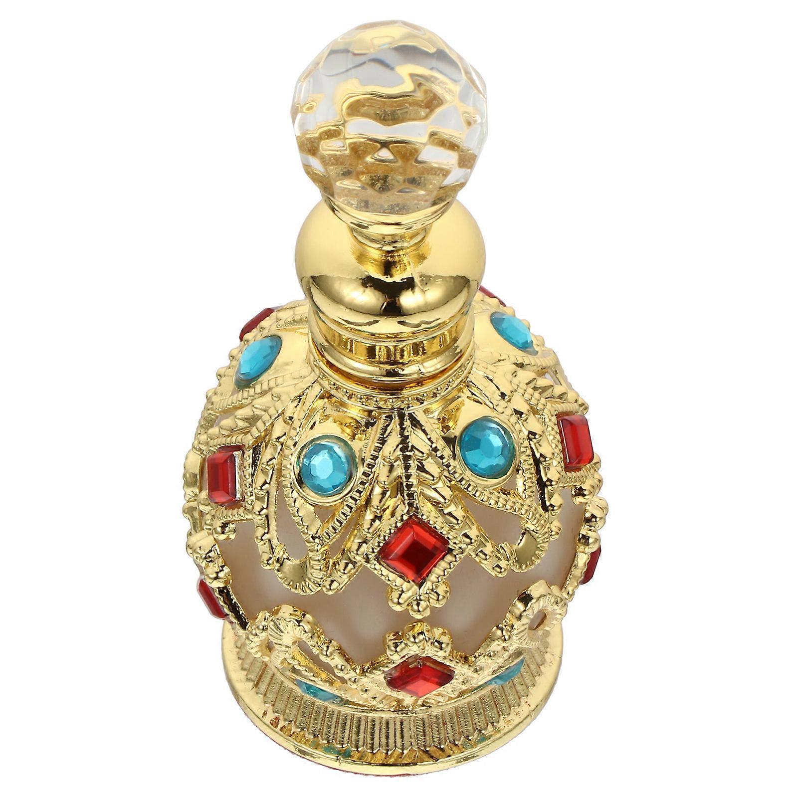 Elegant Golden Refillable Perfume Bottle for Storage 15ml Empty Glass Container