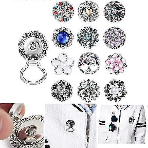 13PCS (ein Set von 13 Farben) Magnetische Brillenhalter Brosche