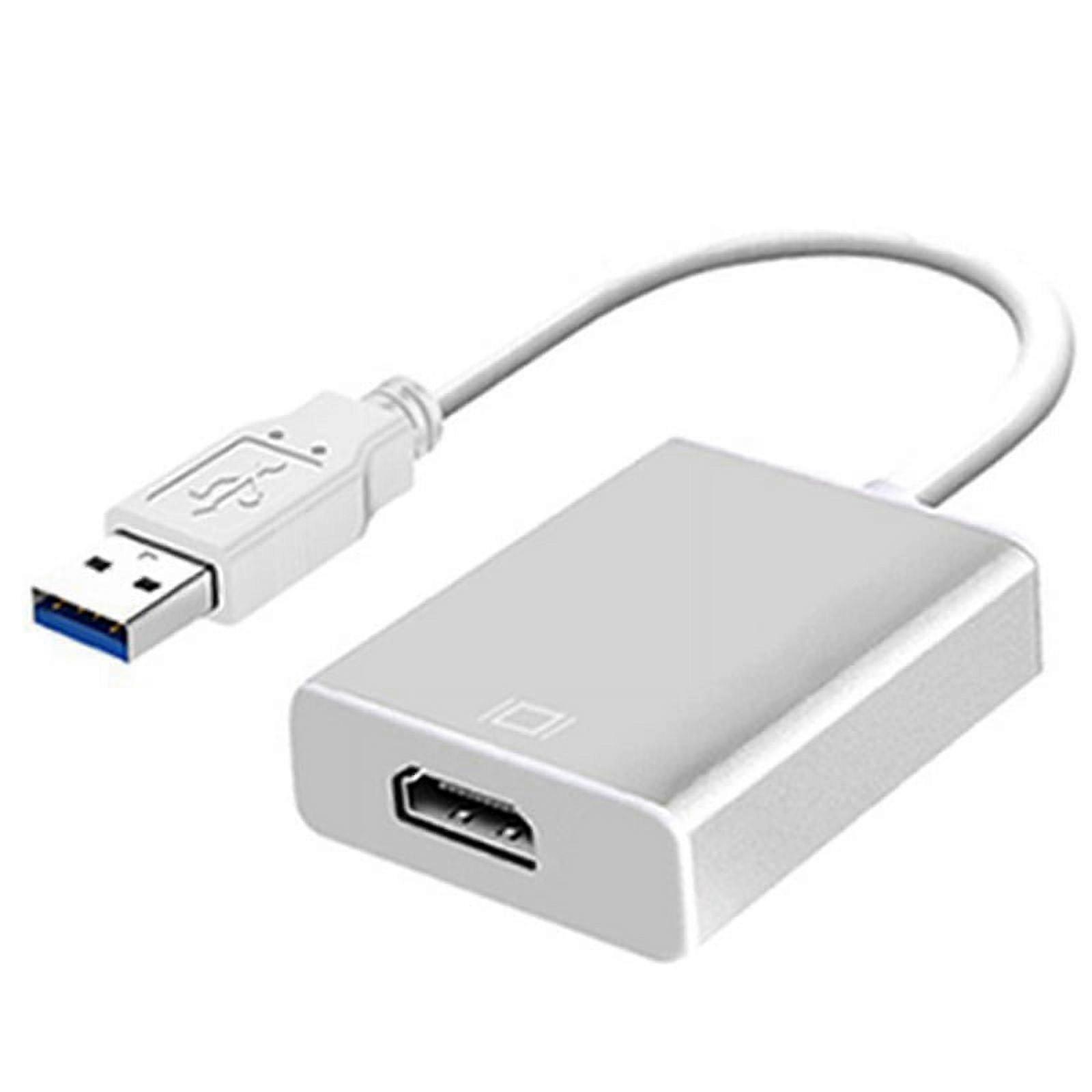 Multi-Functional Convenient HD 1080P Audio/Video Computer Driver USB to -Compatible Converter,White