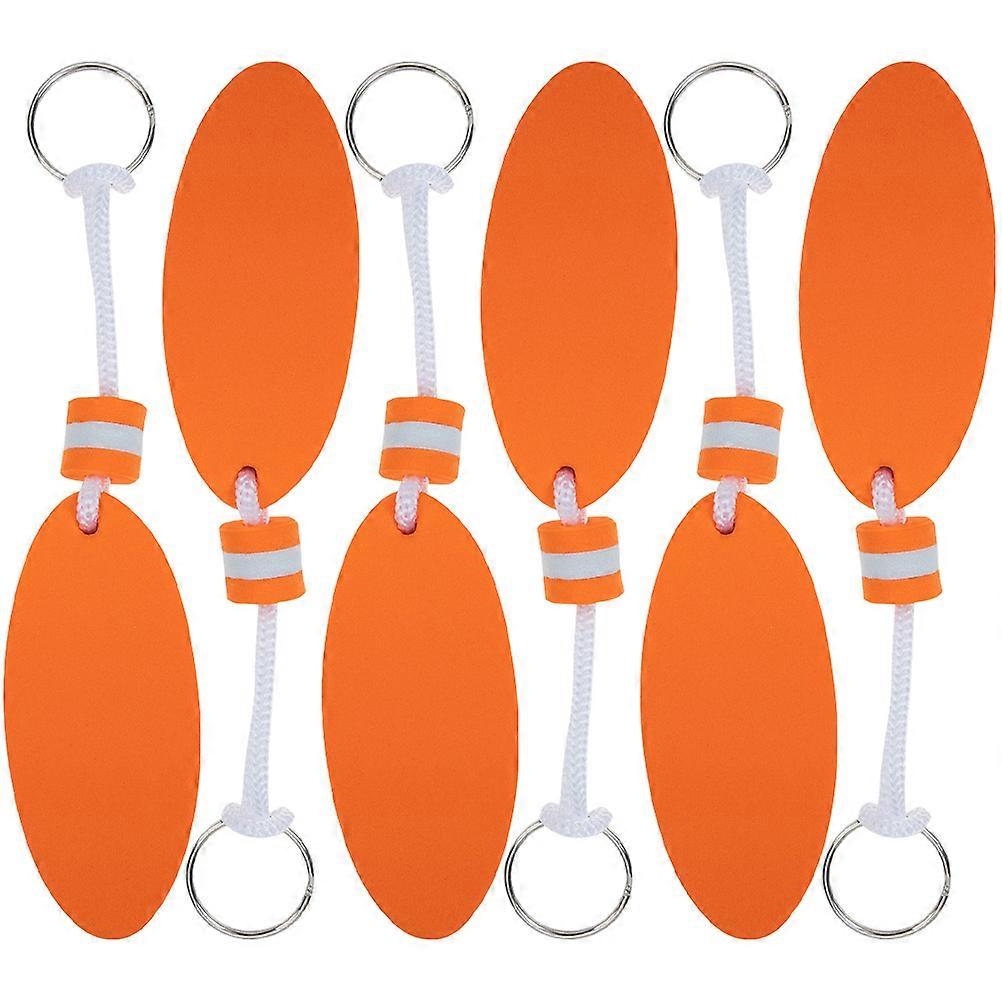 Orange Floating Keychain for Water Key Rings 12Pcs Durable Set