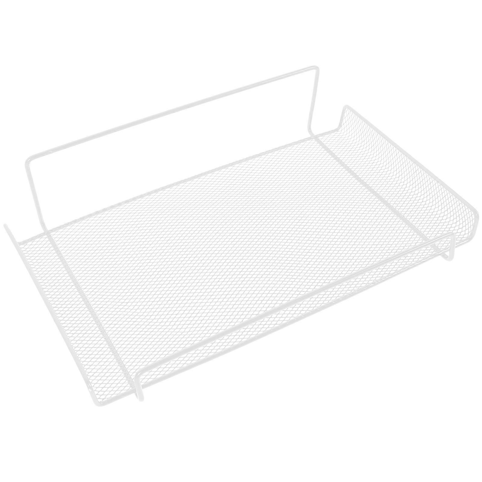 2Pcs Wall Mount Router Shelf for Storage Use White No-Drilling Rack