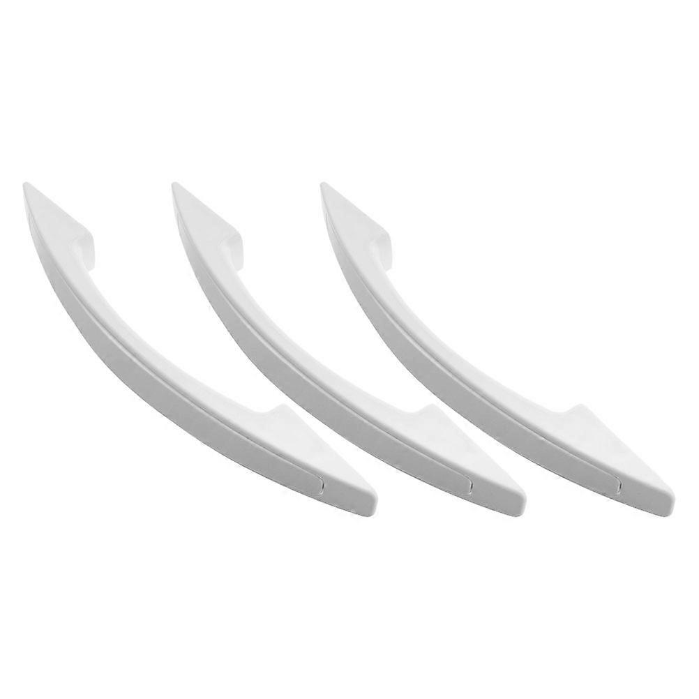 White Plastic Refrigerator Door Handle Replacement for Freezer 6Pcs Grip