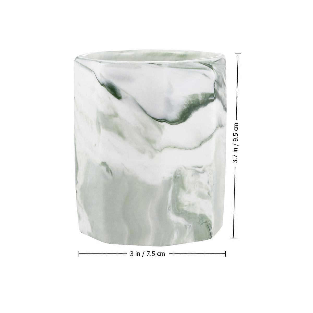 Octangular Pencil Holder With Marbling Design For Home Office Study Room Organization 1Pack