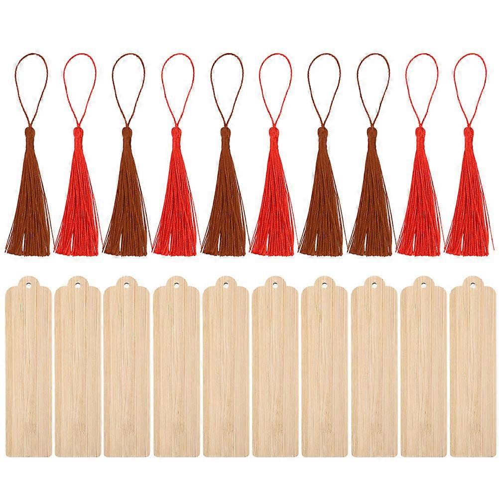 Bamboo Cutouts 5 Sets Reminder And Handicrafts For DIY Enthusiasts Rectangular Light Brown Blank