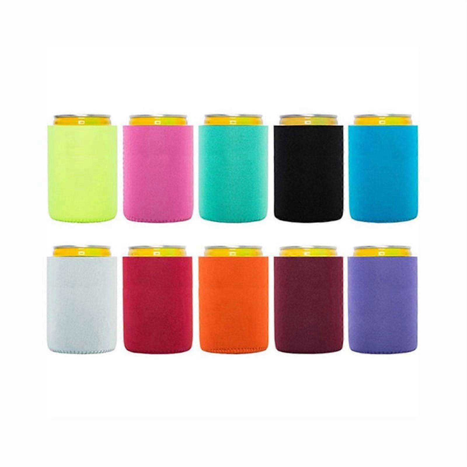 6Pcs Beer Can Cooler/ Sleeves Soft Insulated Reusable Holder Water Soda Bottle