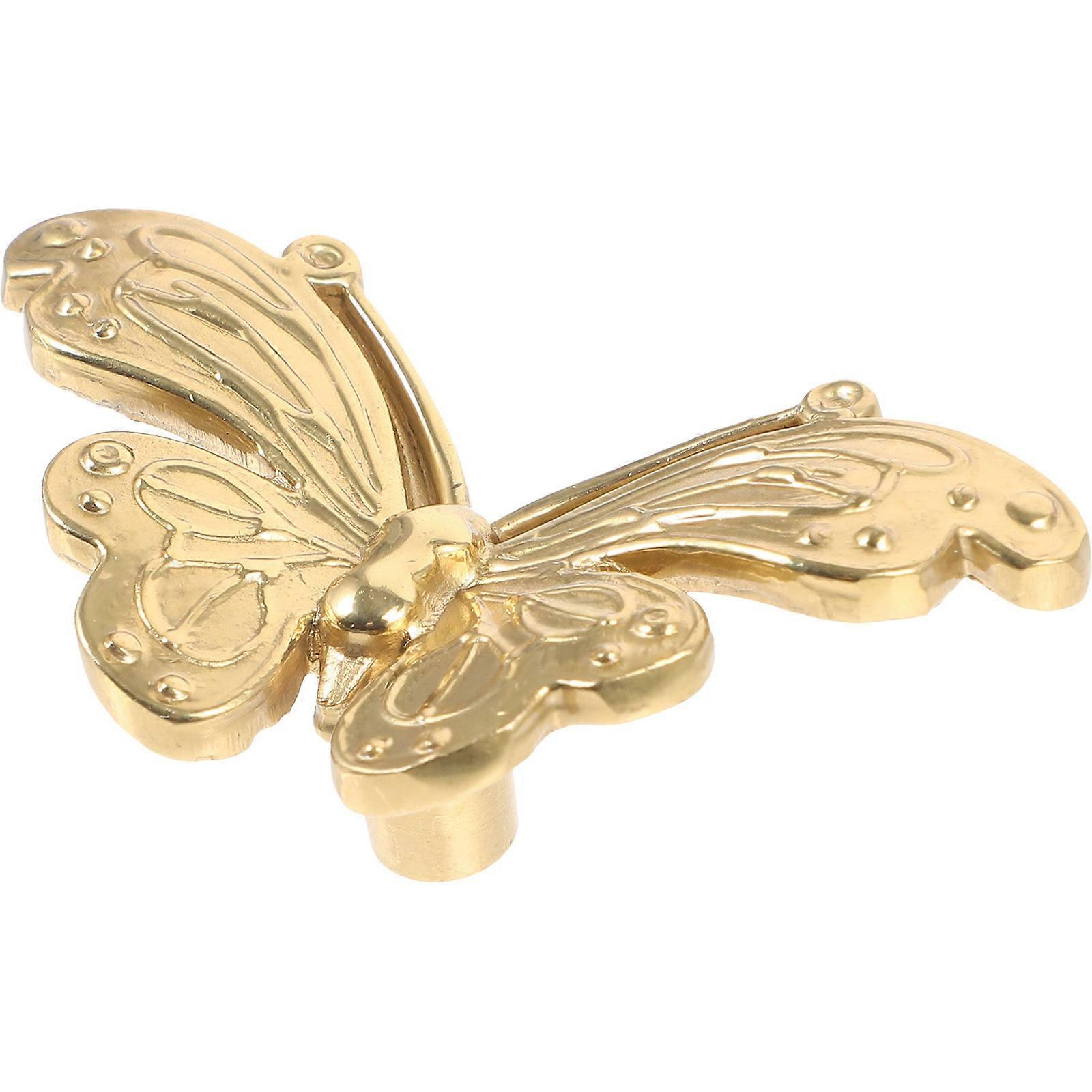 Decorative Butterfly Knobs Metal Cabinet Handle for Drawer 2Pcs Vintage Design
