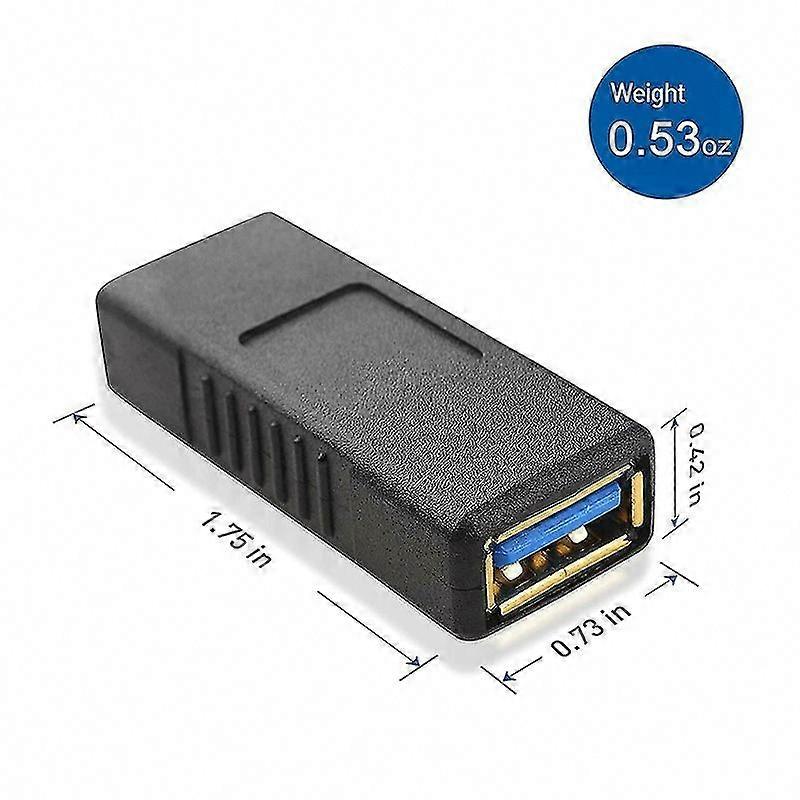 Adaptador USB 3.0 hembra a hembra, conector USB-A hembra doble