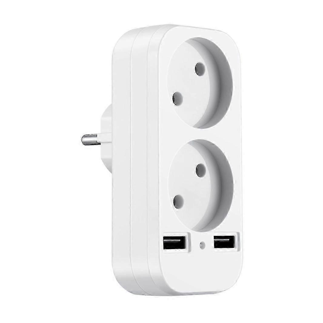 EU standard wall socket with dual USB interface