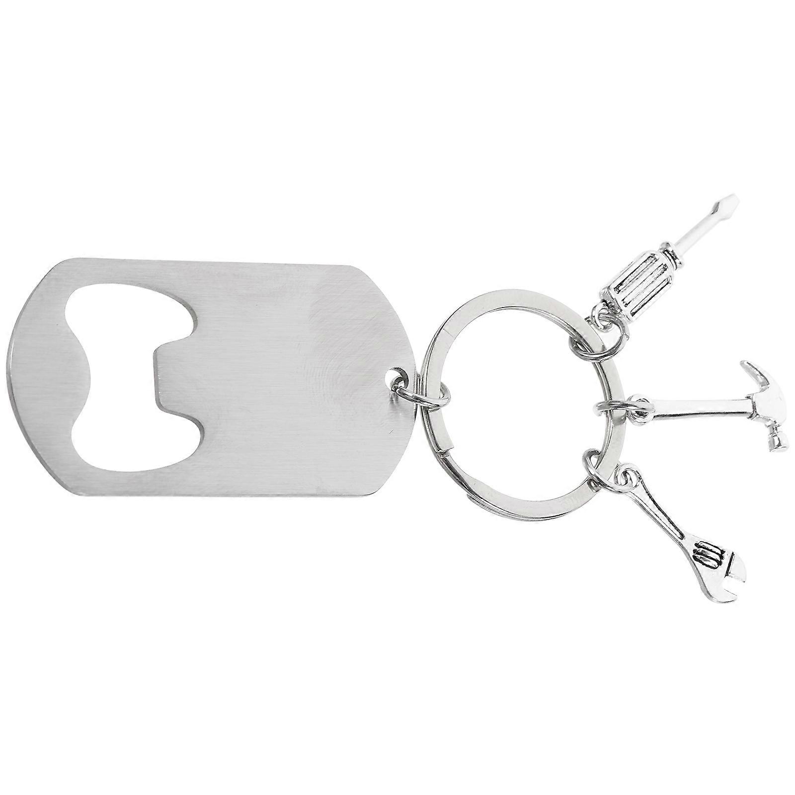 Bottle Opener Keychain Metal Tool for Use 4Pcs Set
