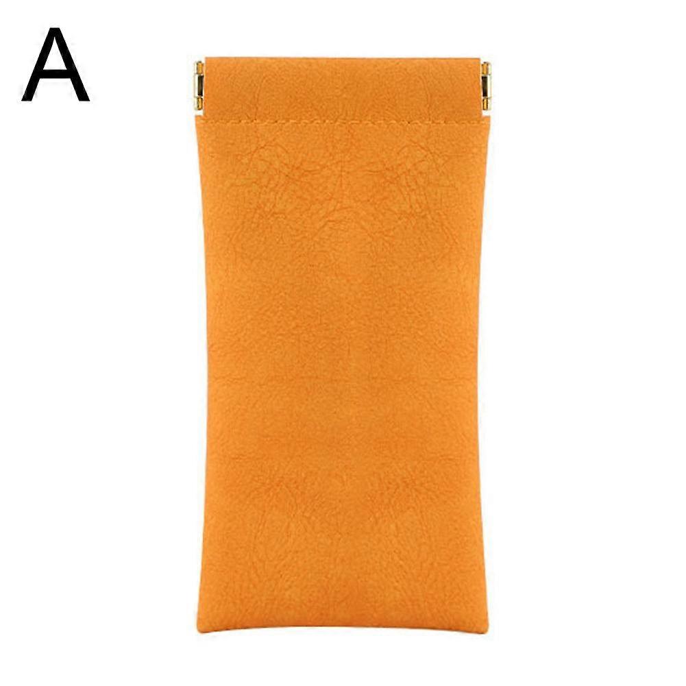 Automatic Closure Glasses Pouch Large Capacity PU Protective Case for Sunglasses and Reading Glasses