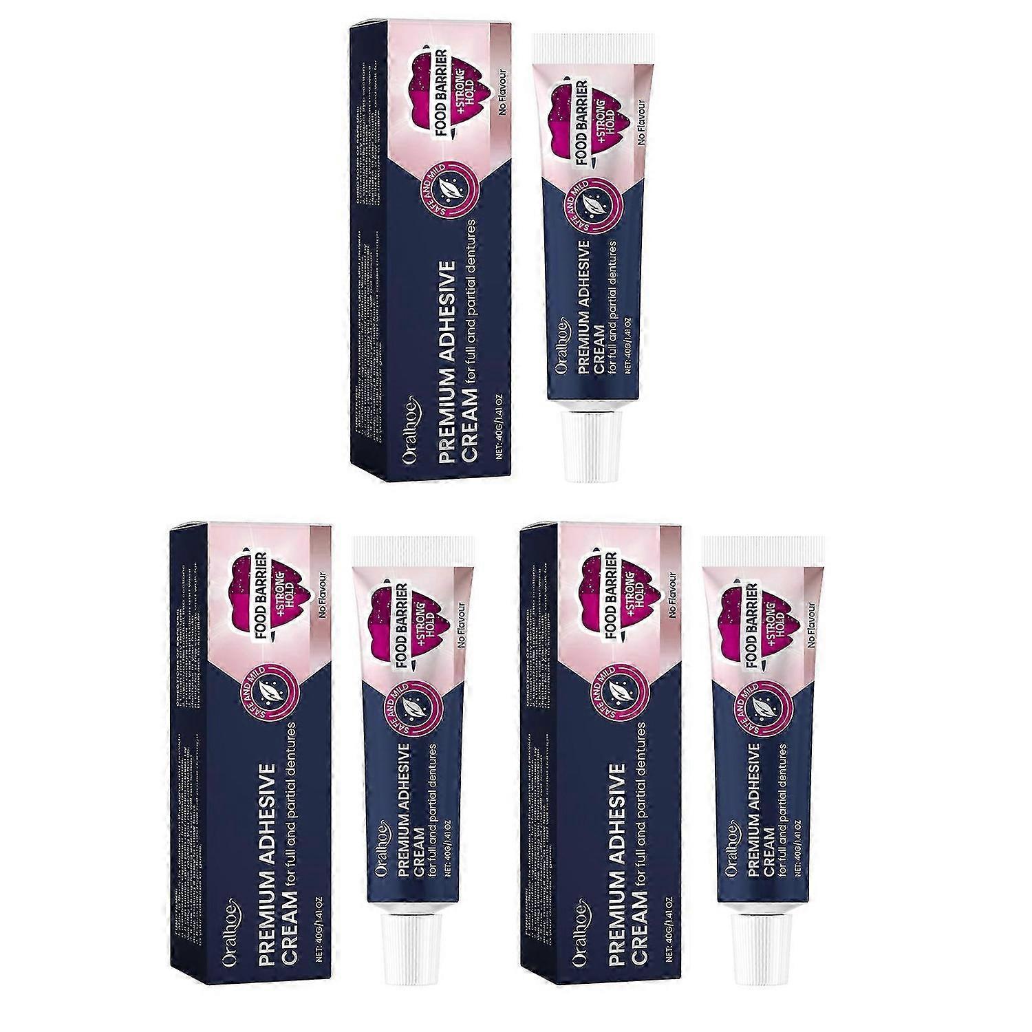 Long-Lasting Denture-Adhesive Premium Formulas Non Glue Denture-Adhesive Cream for Secure Hold