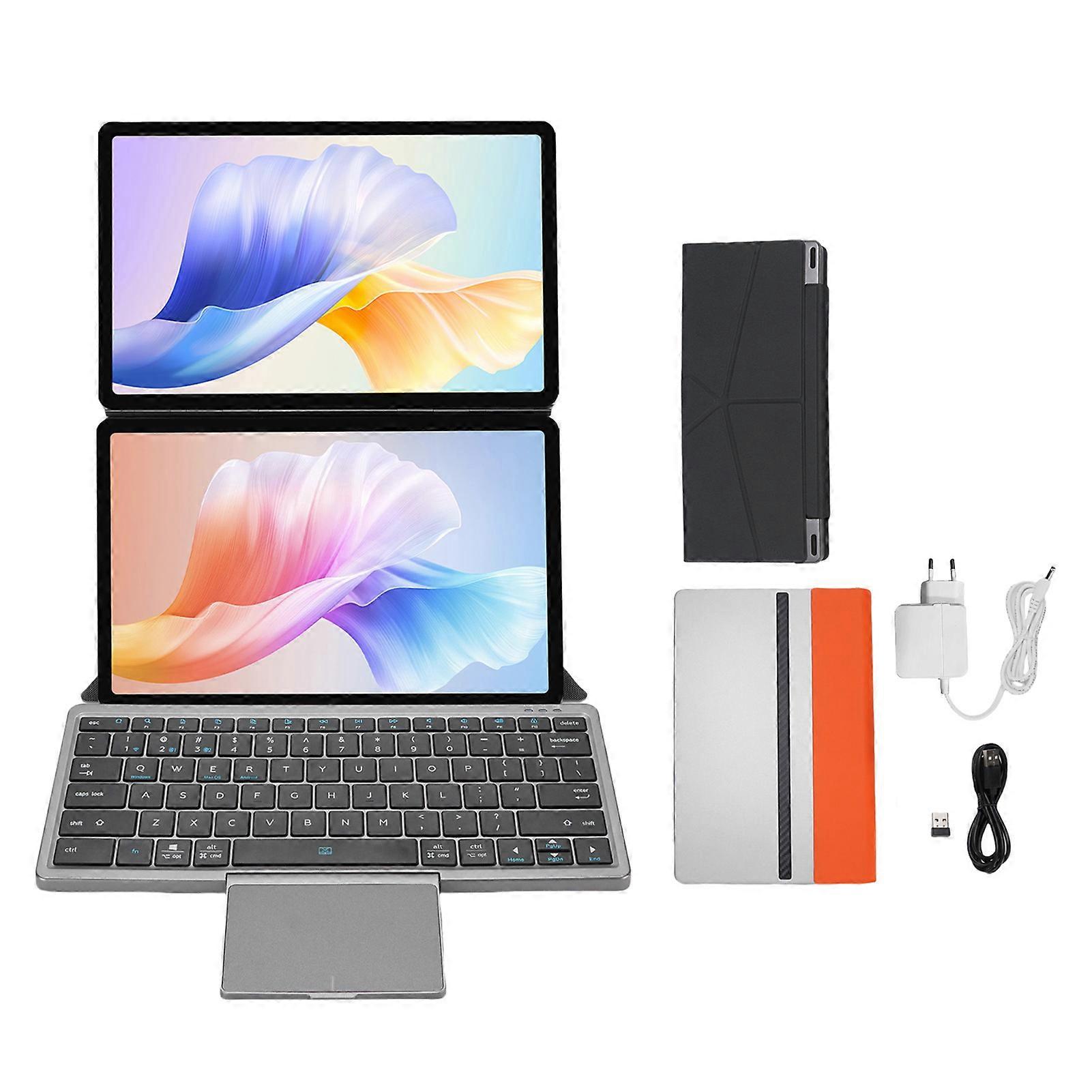10.95 Inch Double Screen Laptop 16GB RAM 1TB SSD Touchscreen with Keyboard and Stand EU Plug