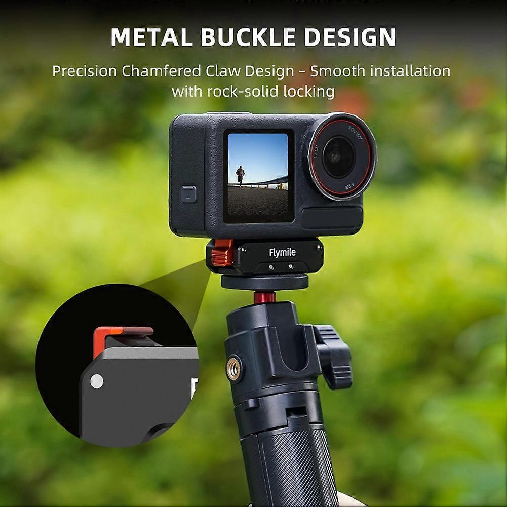 Flymile Magnetic Adapter for DJI ACTION 4/5Pro Quick Release Extension Mount Base Action Camera Accessories