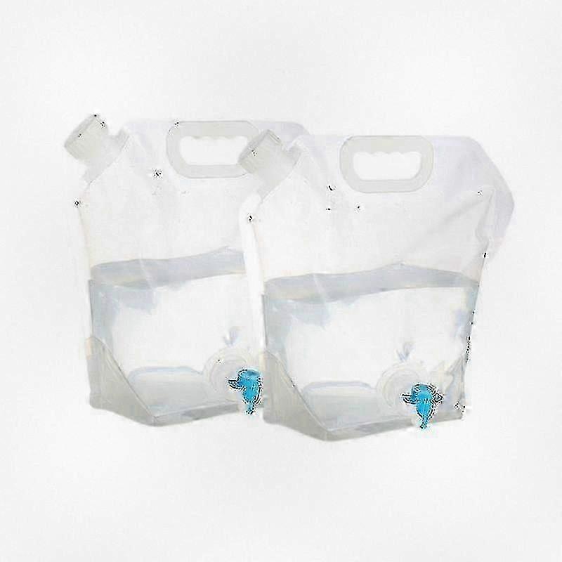 5L/10L Collapsible Outdoor Water Container for Camping, 2-Pack High Capacity Portable Water Storage Solution for Picnics and Emergencies