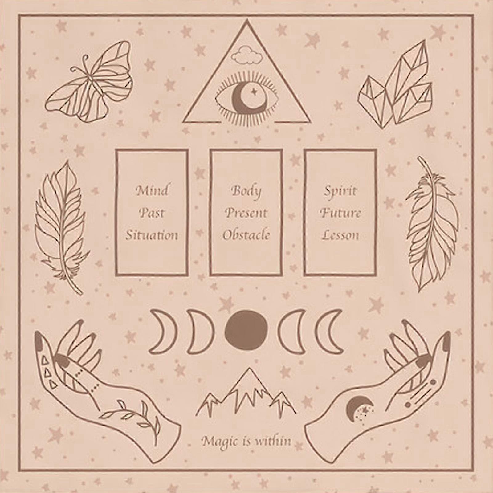 Square Divinations Tapestry Reading Card Astrologys Tablecloth Tarots Tablecloth Table Cloth Witchcrafts Supplies 60x60cm