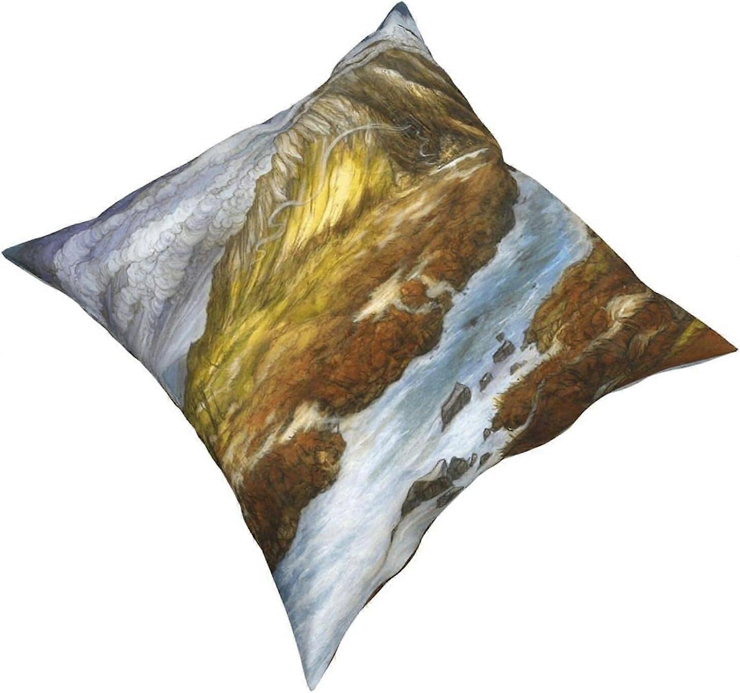 v1137あなたの目の後ろの光タペストリー枕カバーファッションスクエア枕カバークッションカバー装飾スロー枕カバー45 x 45 cm-ブラック2-18 "x18" -TB1