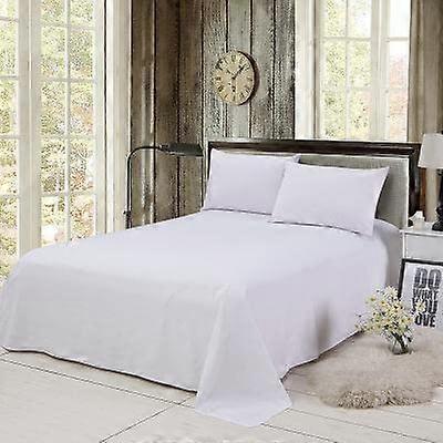 Bedding Sheet Solid Color Flat Sheet Queen Size Mattress Protector Compatible Home Textile Printing
