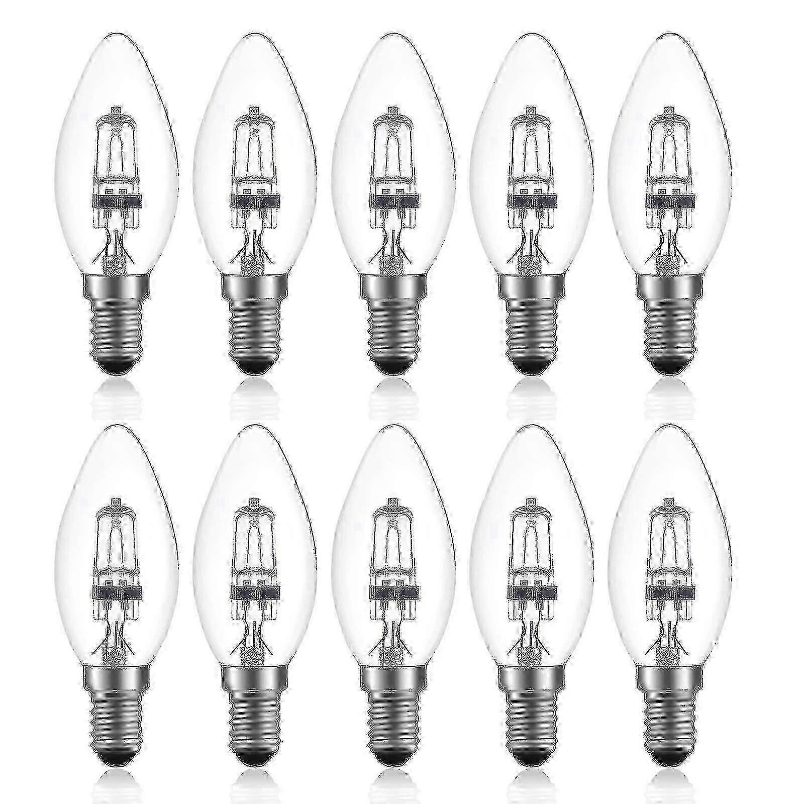 E14 transparent bulb 42W halogen dimmable warm light (10pcs)