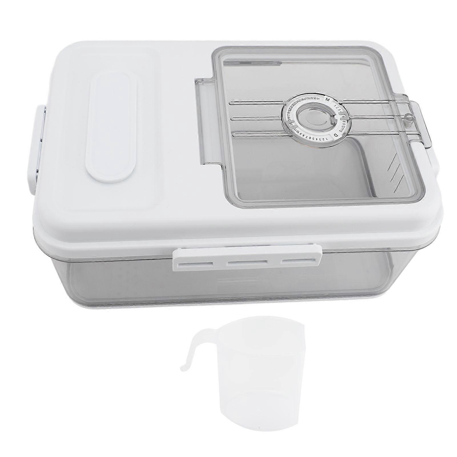Bread Storage Box with Airtight Lid Sealed Multi Purpose Time Recording Bread Container for Kitchen