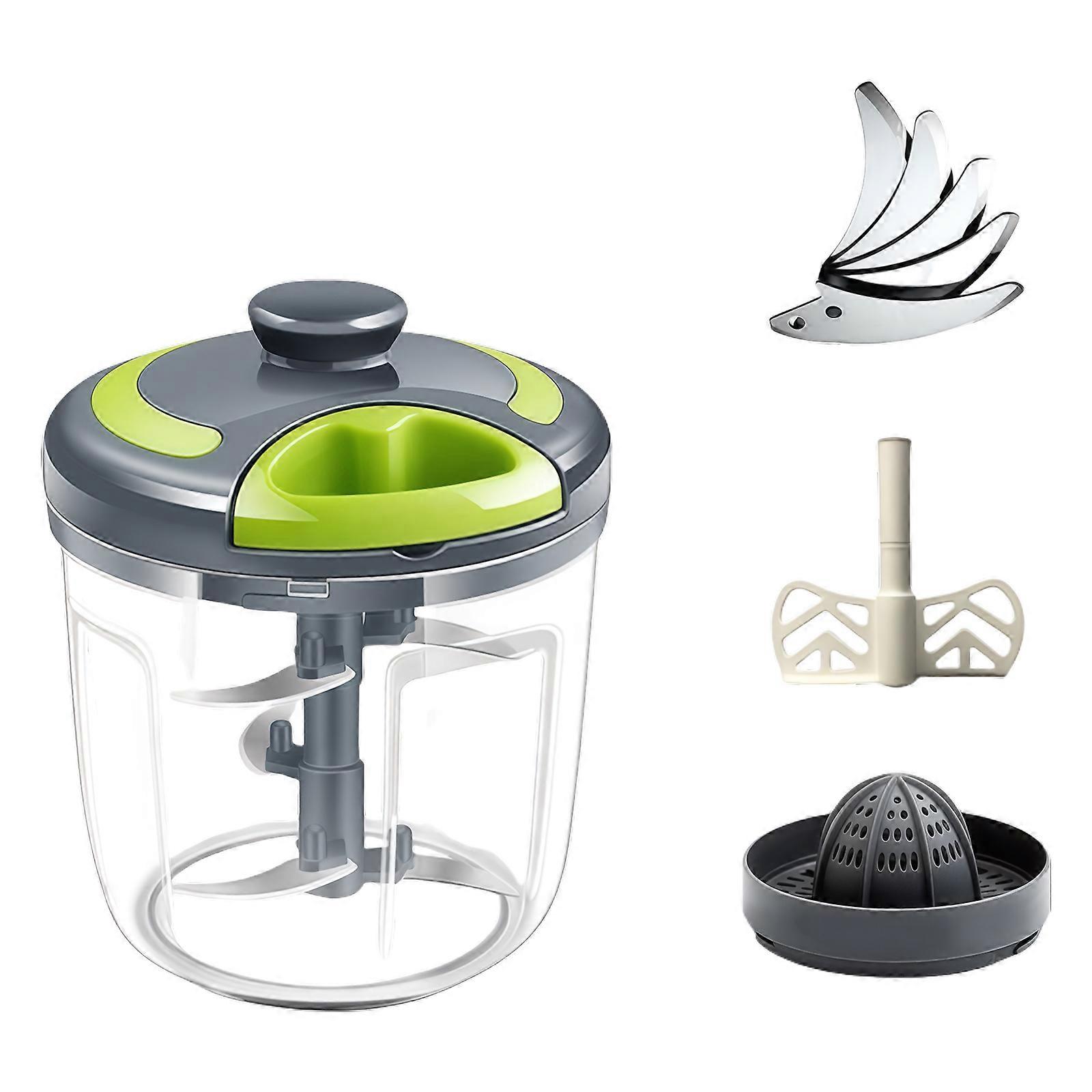 Manual Garlic Mincer Food Processor Dishwasher Safe Component Nonslip Base Efficient Grinder Cooking Tool Multicolor