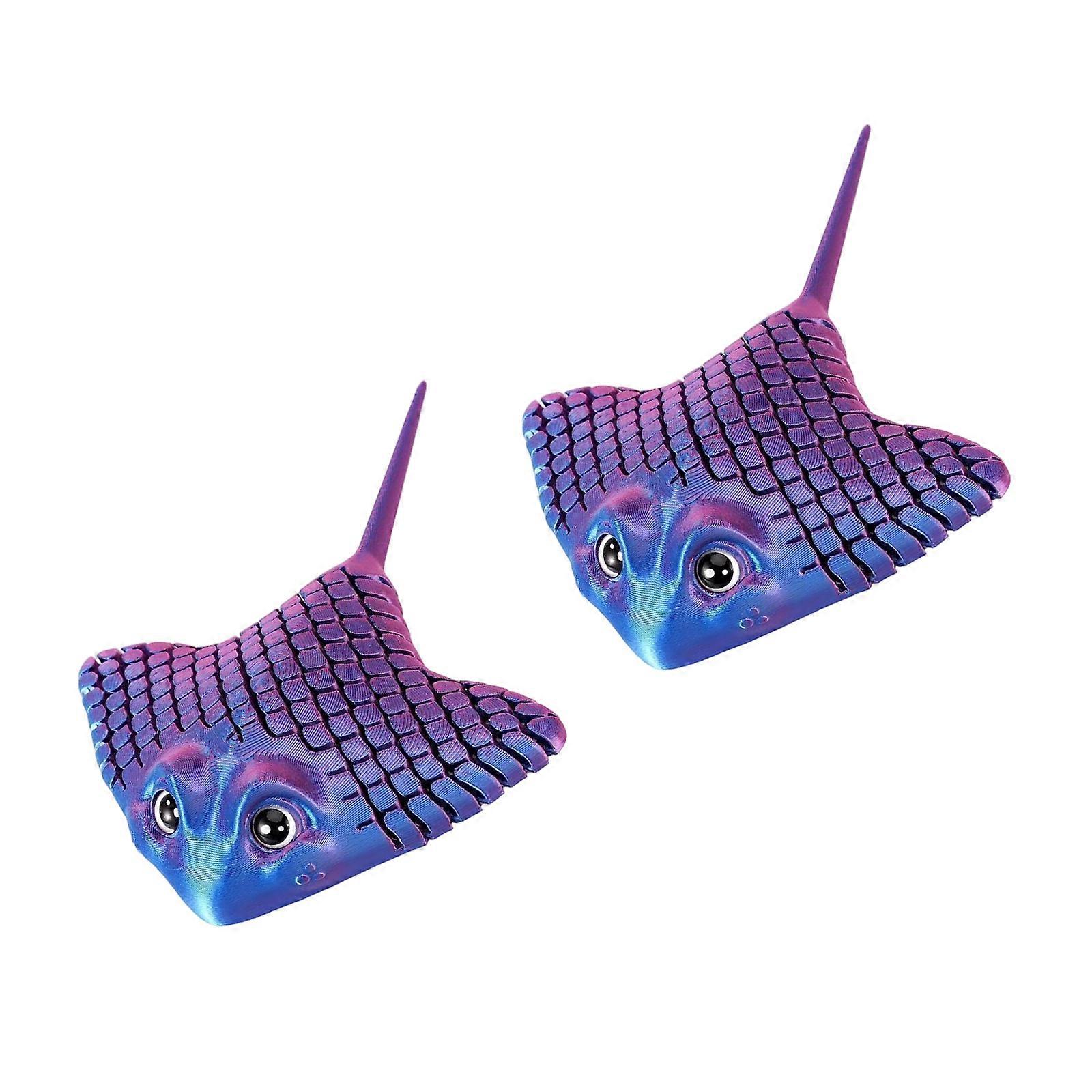 Movable Marine Animal Sculpture For Bookcase Display Full Resolution 3D Published Workmanship  Purple