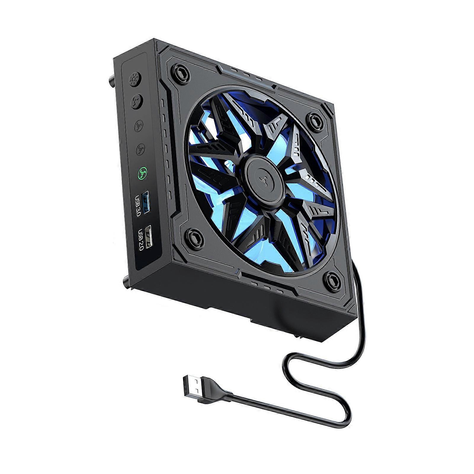 Strong Cooling Fan System with Multimode LED Effects & Overheating Defense Mechanism Easy to Use for Game Devices Multicolor