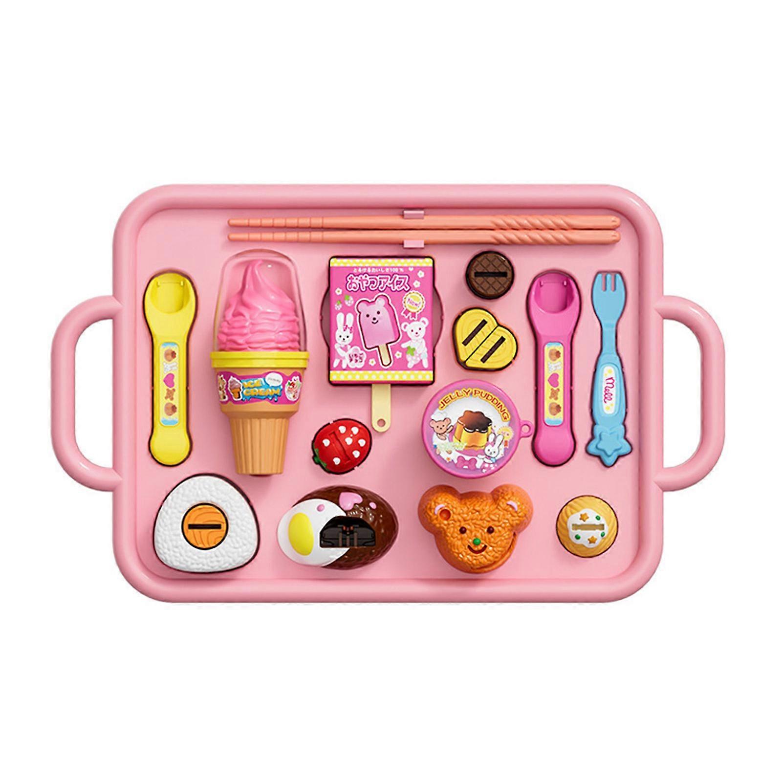 Portable Kids Cooking Playset Imitation Feeding Game Including Miniature Utensils For Imaginative Play  ice cream powder