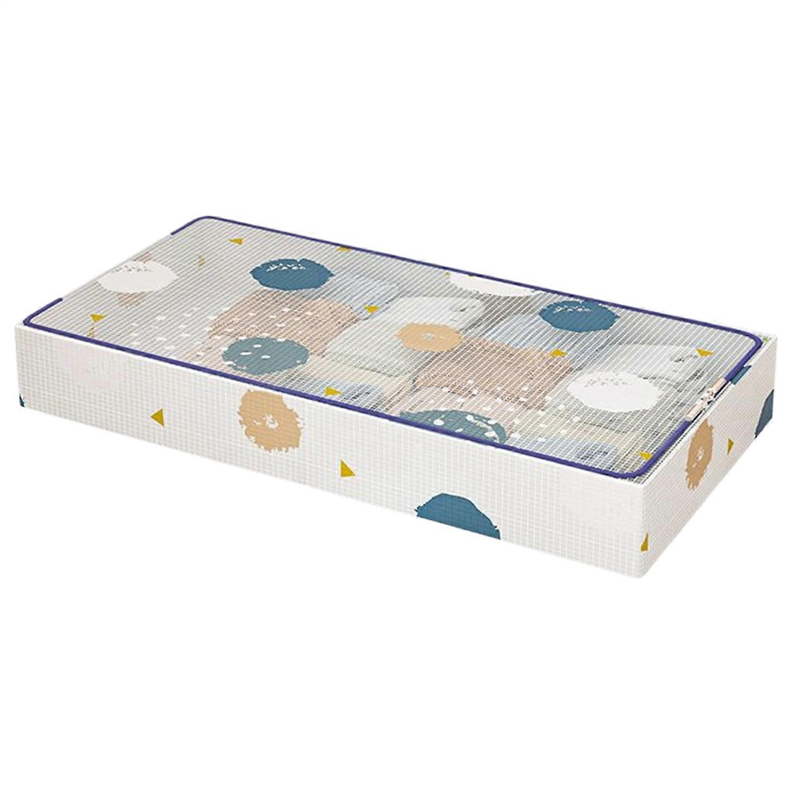 Under Bed Storage Box with Wheels – Large Clear Stackable Clothes Organizer for Bedding, Laundry, Dorm, Home