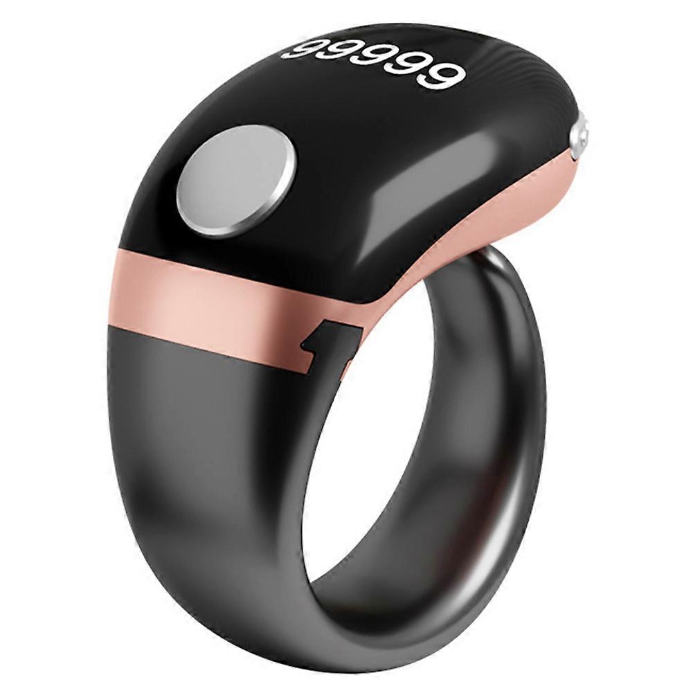 Digital Finger Counter Intelligent APP Counting Type-C Rechargeable Smart Ring BLE Electronic Counter Rose Gold