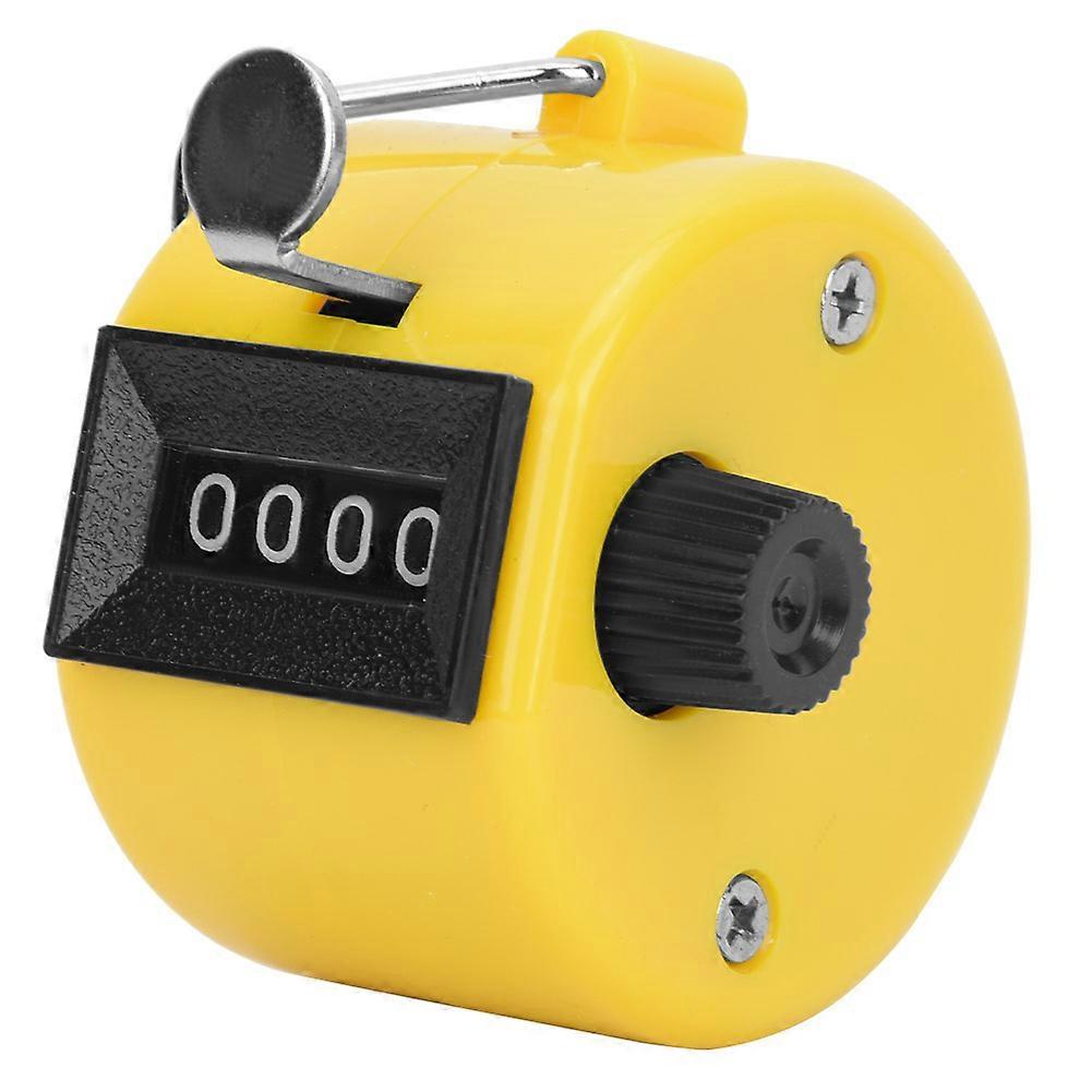 BERM Contatore Di Conteggio Portatile A 4 Cifre Manopola In Plastica Reset Strumento Di Conteggio Portatile Con HookYellow