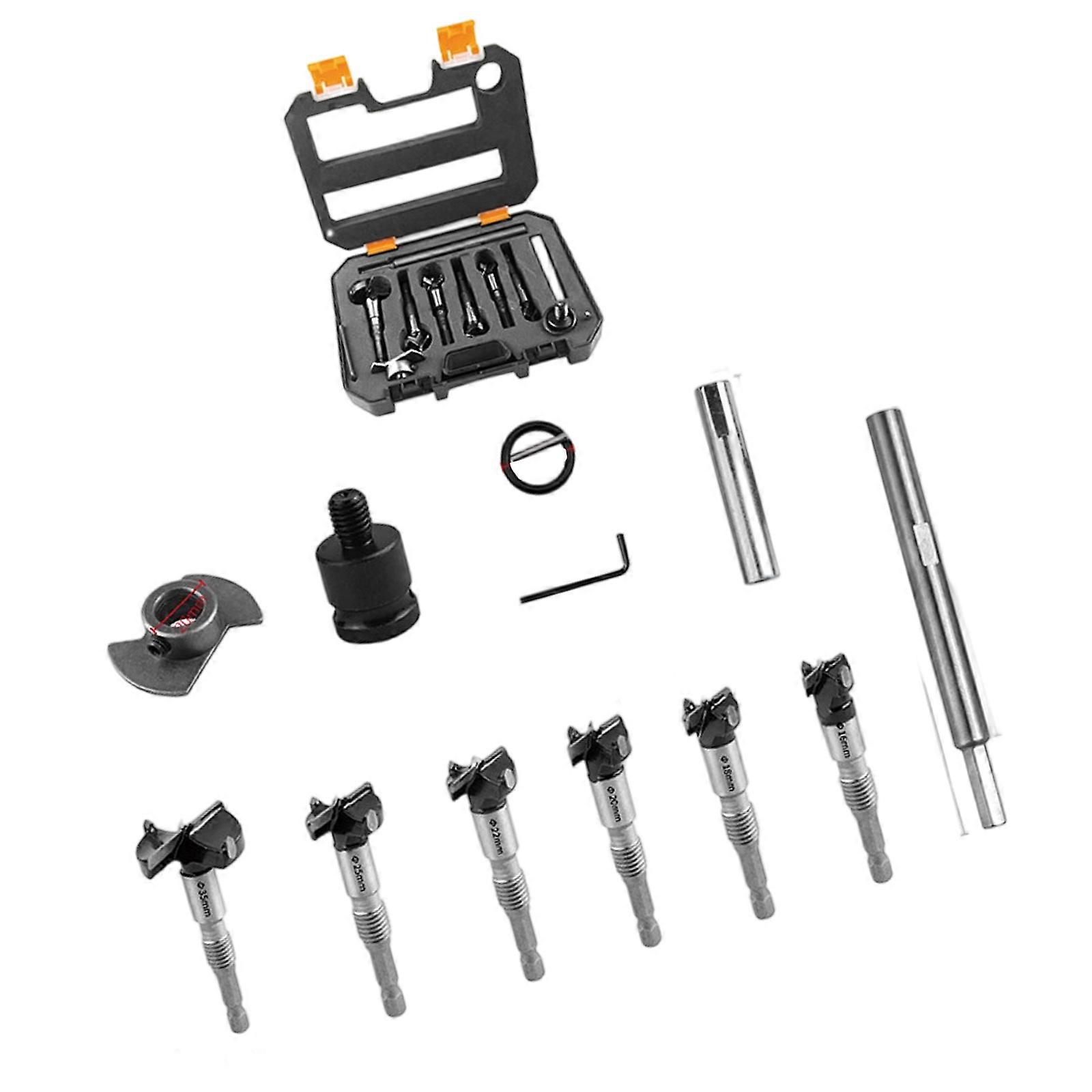 Premium Woodworking Drill Bit Set With Positioning Guide And Hex Wrench Ideal For Cabinetry Furniture Making Hole Cutter Multicolor