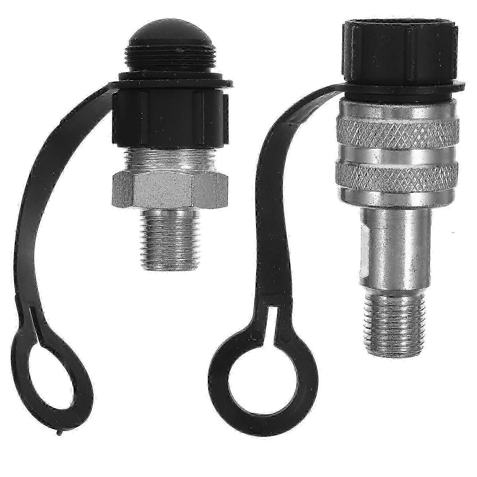 2pcs Hydraulic Quick Connect Coupling Hydraulic Quick Connecting Adapters With Plug(M6x15)