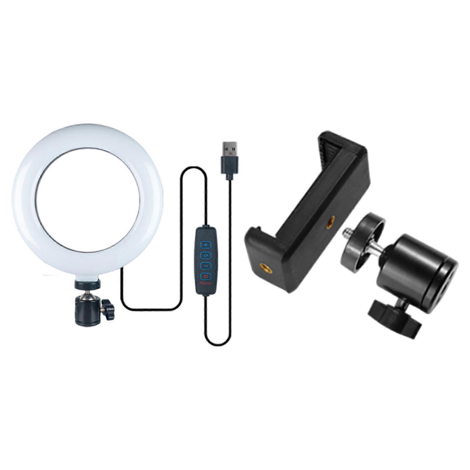 Universal Camera Mount Stand Table top Camera Holder with Adjustable Arm Phone Clip for Professional Live Stream Setups  A clip and fill ligh