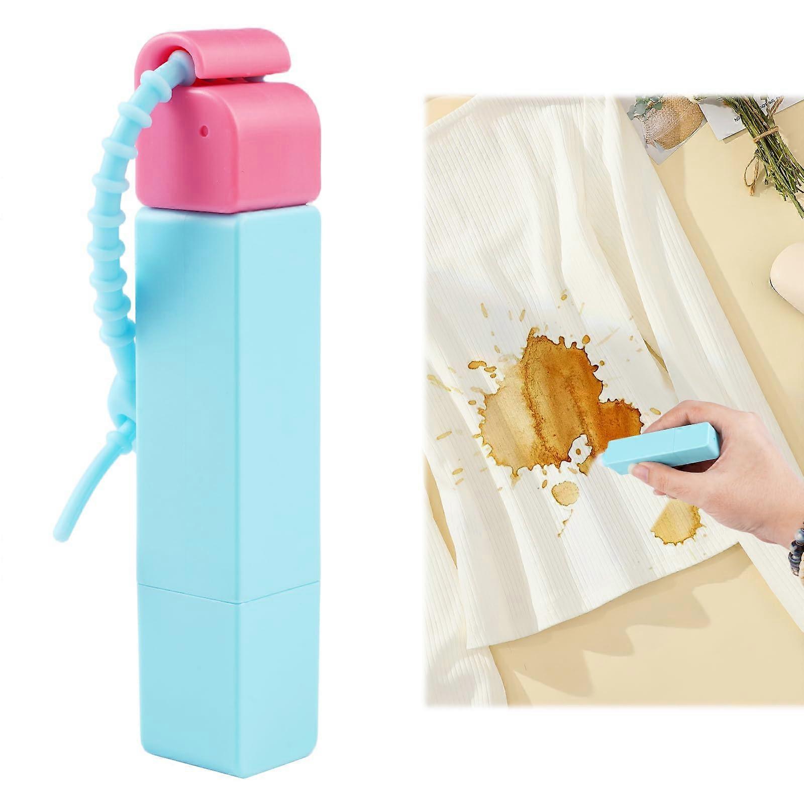 Stain Remover Pen with Brush 2in1 Instant Clothes Cleaner for Travel and Home (Blue)