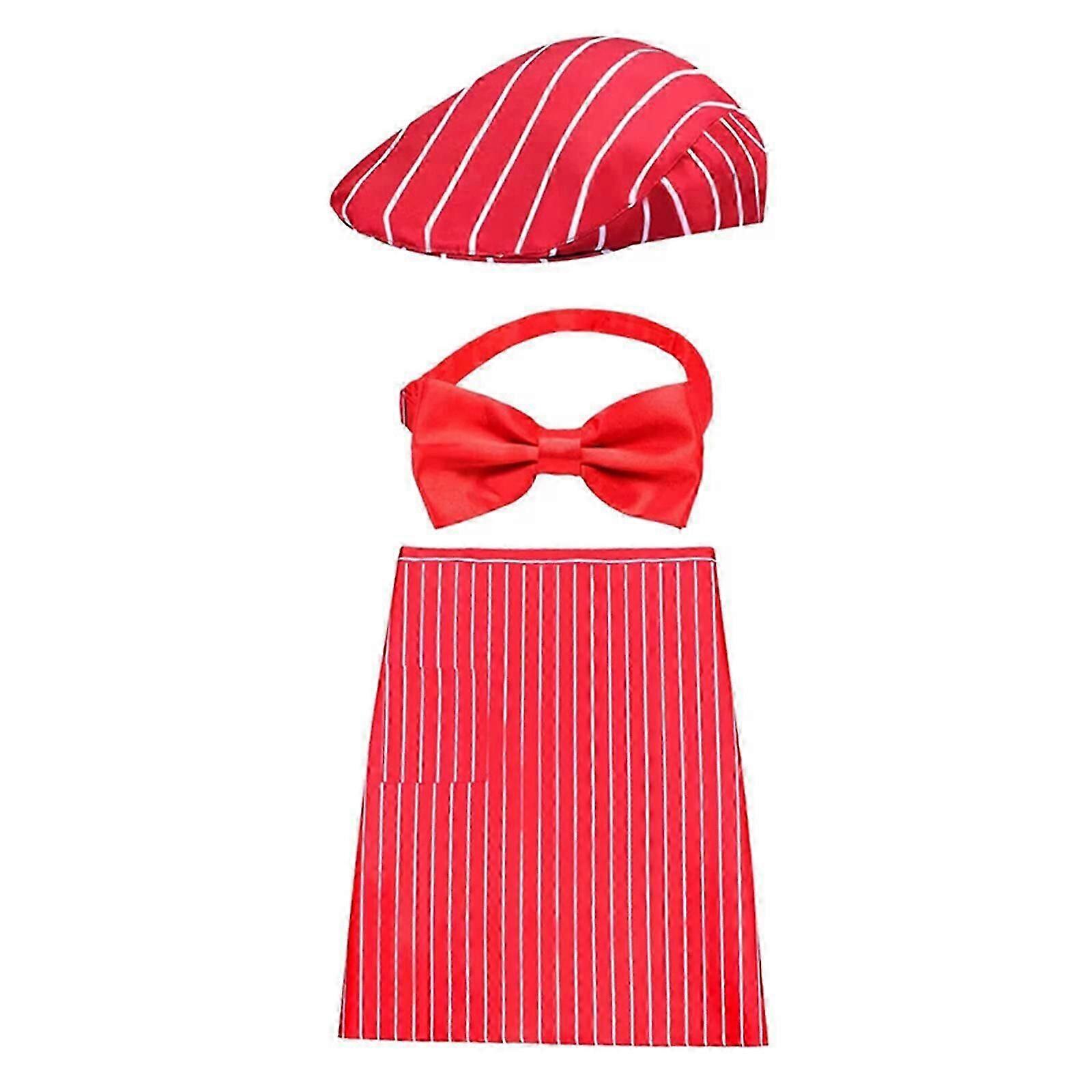 Costume de serveur vintage pour adultes en 3 pièces