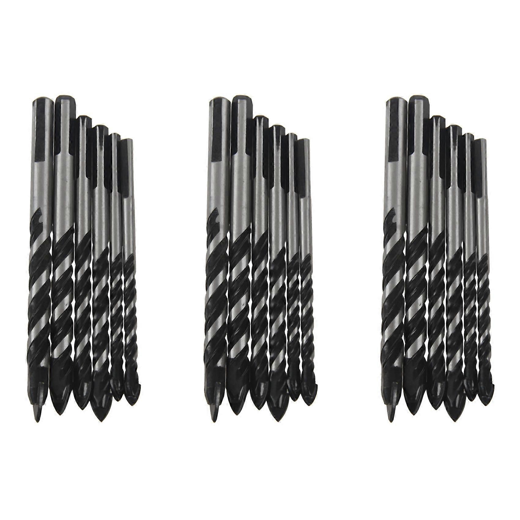 18PCS Ceramic Tile Drill Bits,Masonry Drill Bits Set for Glass, Wood Tungsten Carbide Tip with Size 