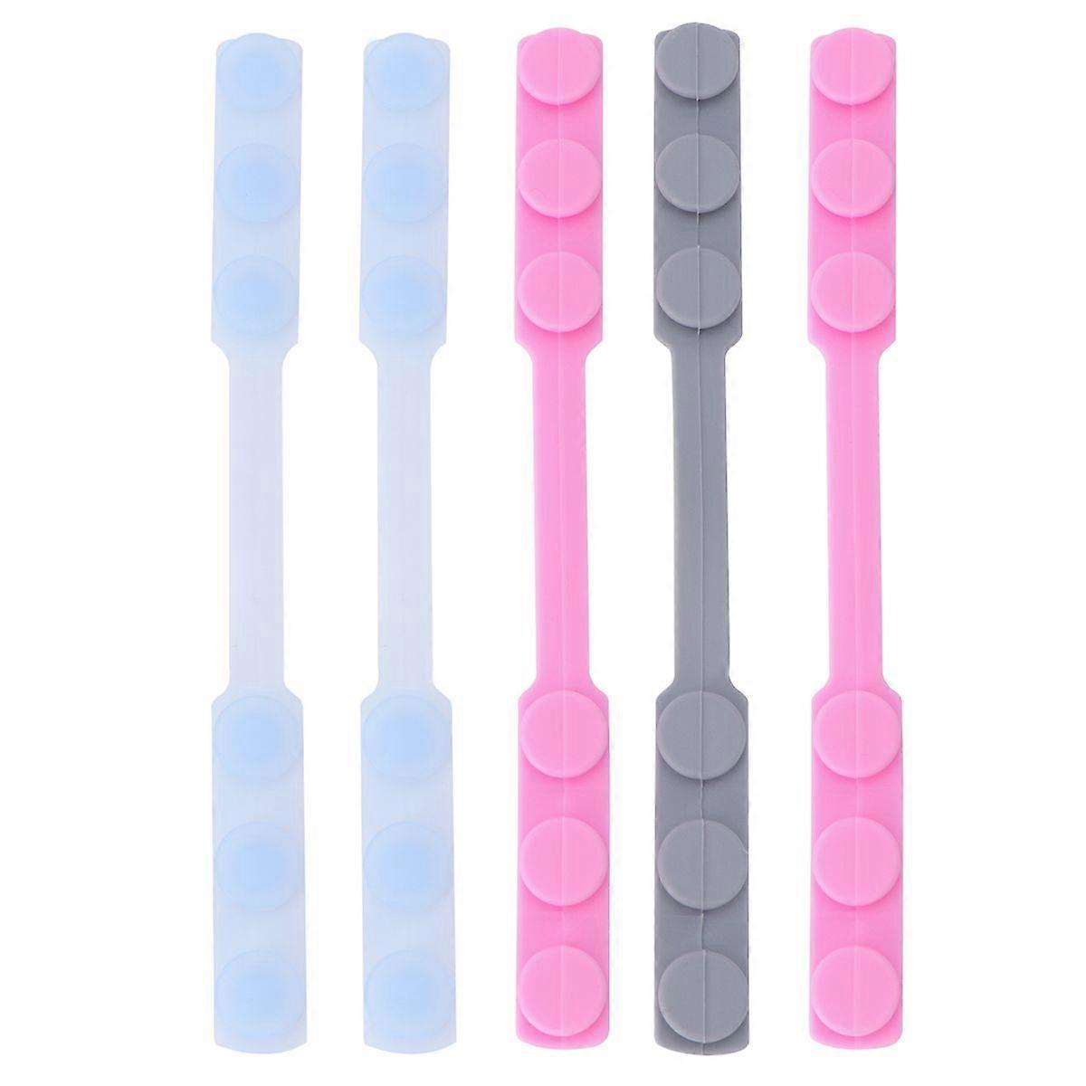 5pcs Mask Companion Accessory Hook Reusable Adjustable Earband Style Variable Head Extension Buckle Ear Protector (Random Color)