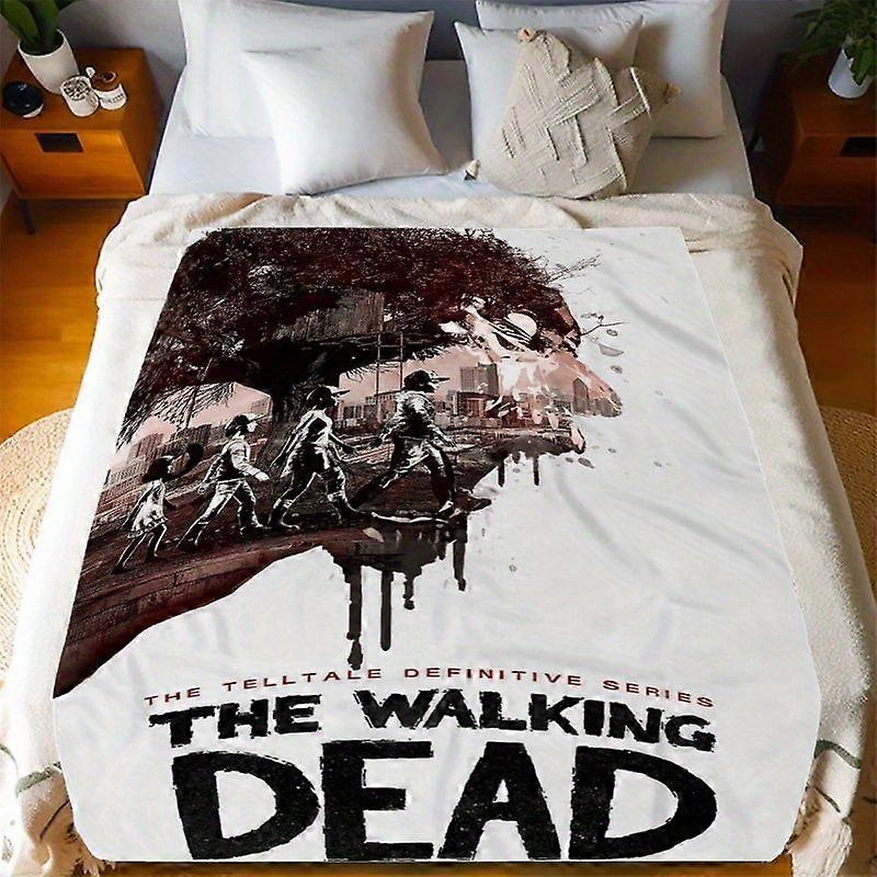 Coperta in flanella con stampa digitale The Walking Dead Telltale Definitive Series - Resistente, antipiega, morbida, portatile f-MNBVC267