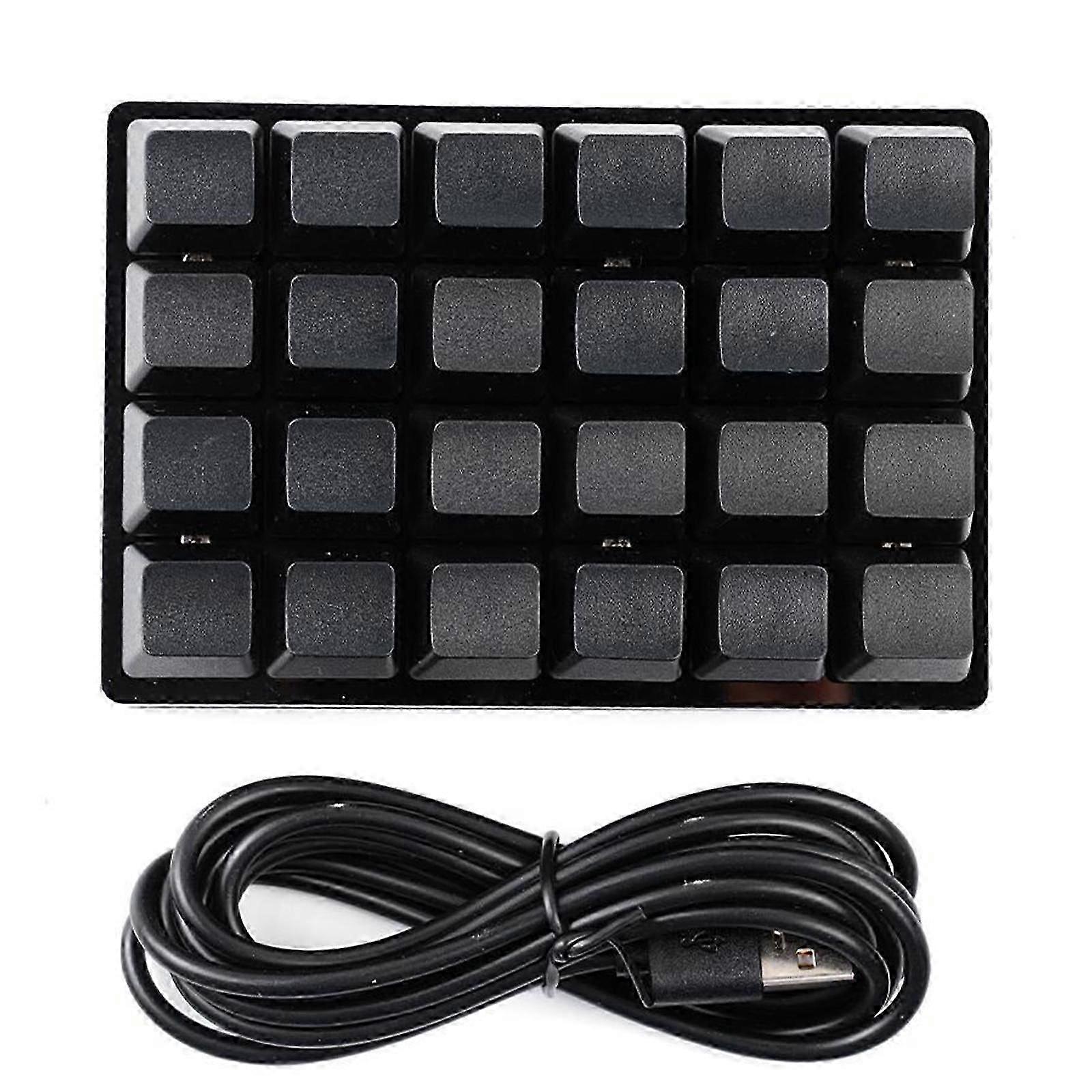 Black 24-key Keypad Mechanical Keyboards Custom Shortcut Programmables Keys