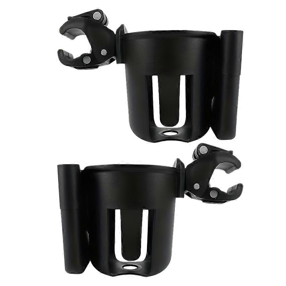 Universal Pram Cup Holder for Storage 2Pcs Stroller Accessories Black