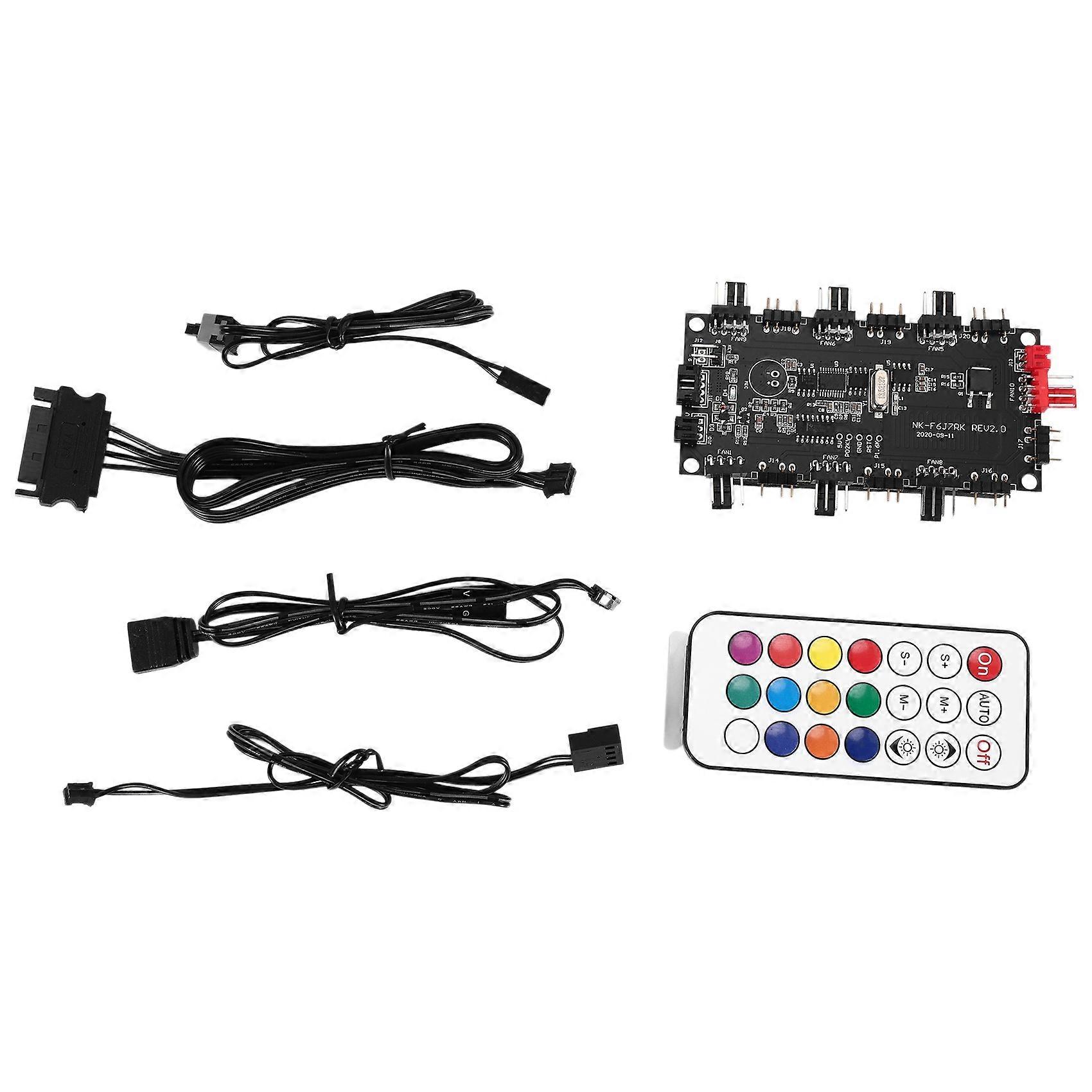 RGB ARGB Cable Splitter Hub Case Temperature Control Controller Extension Cable Adapter Light