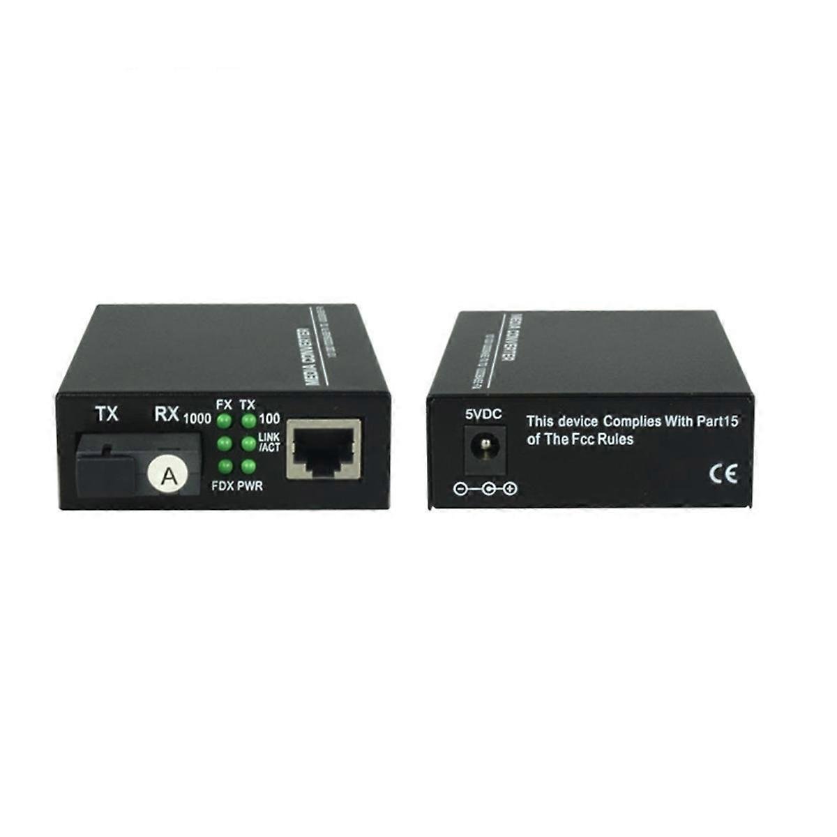 1Pair Media Ethernet Converter Transceiver UK Plug