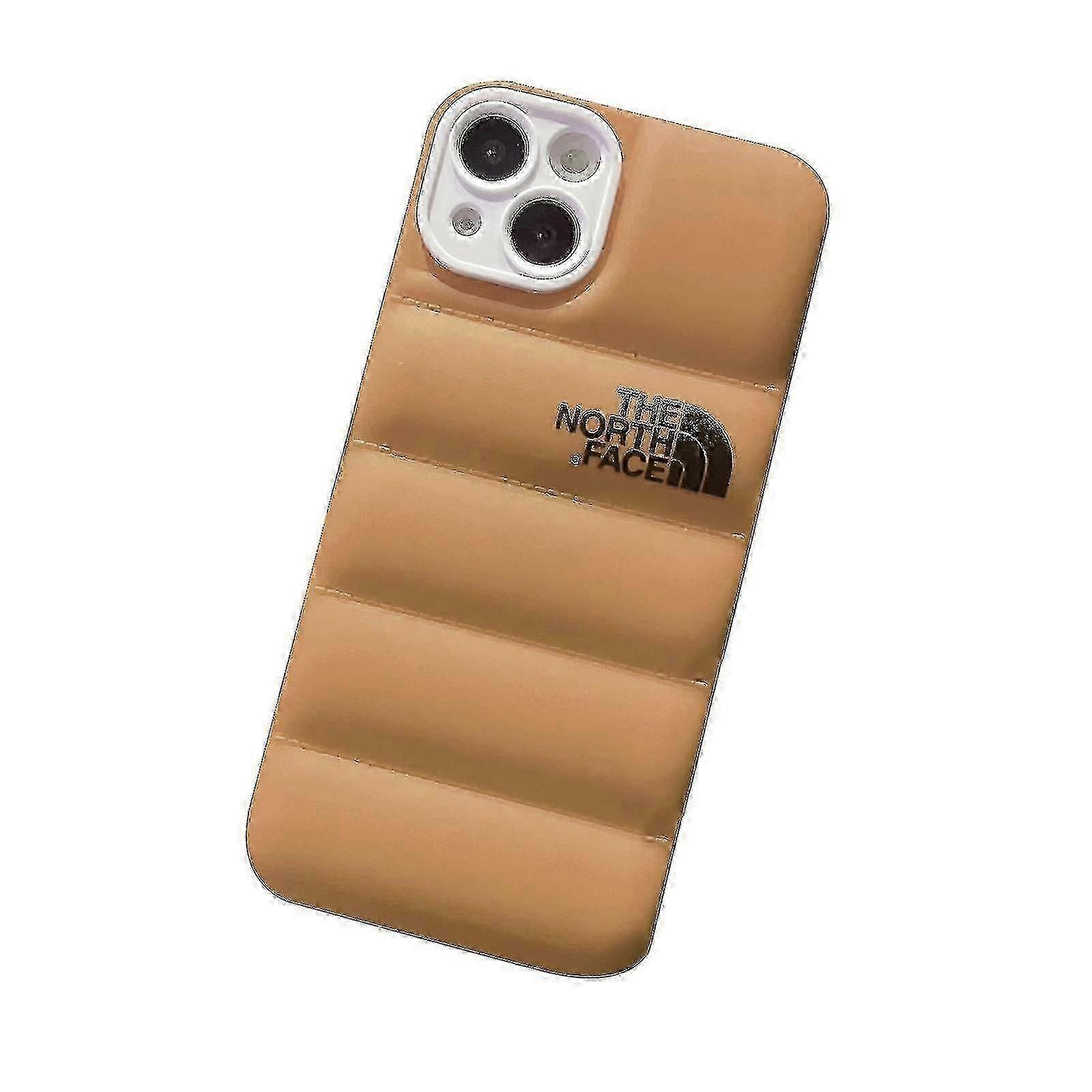 For Iphone 14/14 Pro/14 Plus/14 Pro Max - Winter Down Jacket 3d Puffer Soft Cloth Phone Case