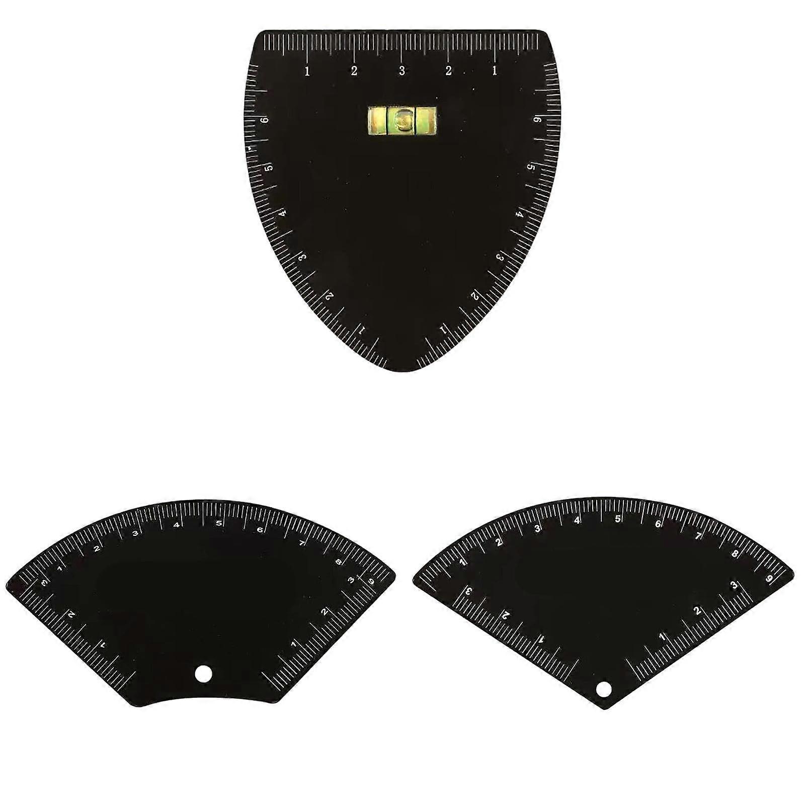 Eyebrow Mapping Tool Kit with Precision Measuring Ruler, Reusable Alloy Stencils, Symmetrical Brow Shaping, 3pcs