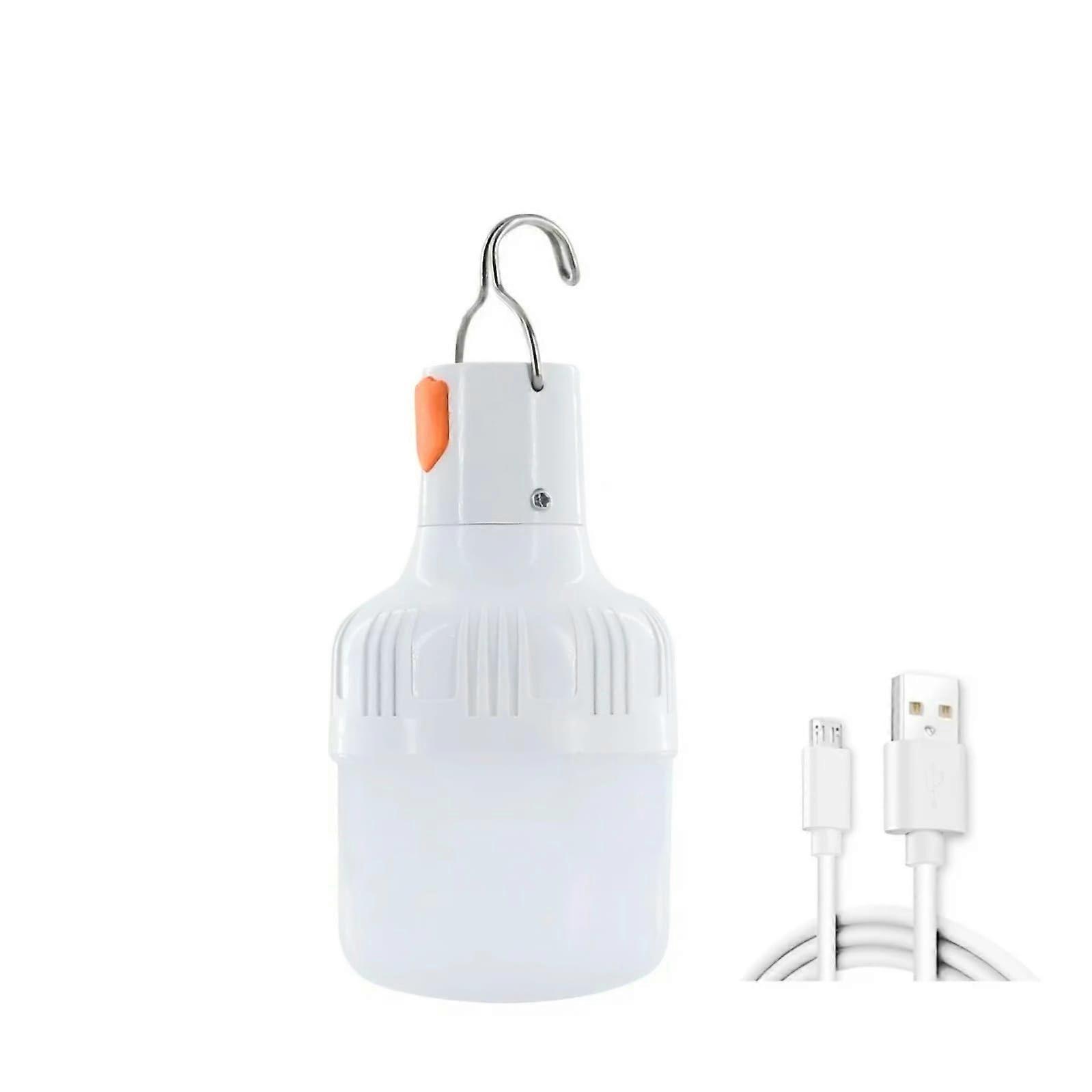Rechargeable LED Bulb with Hook, Adjustable Brightness, LongLasting Emergency Light for Camping