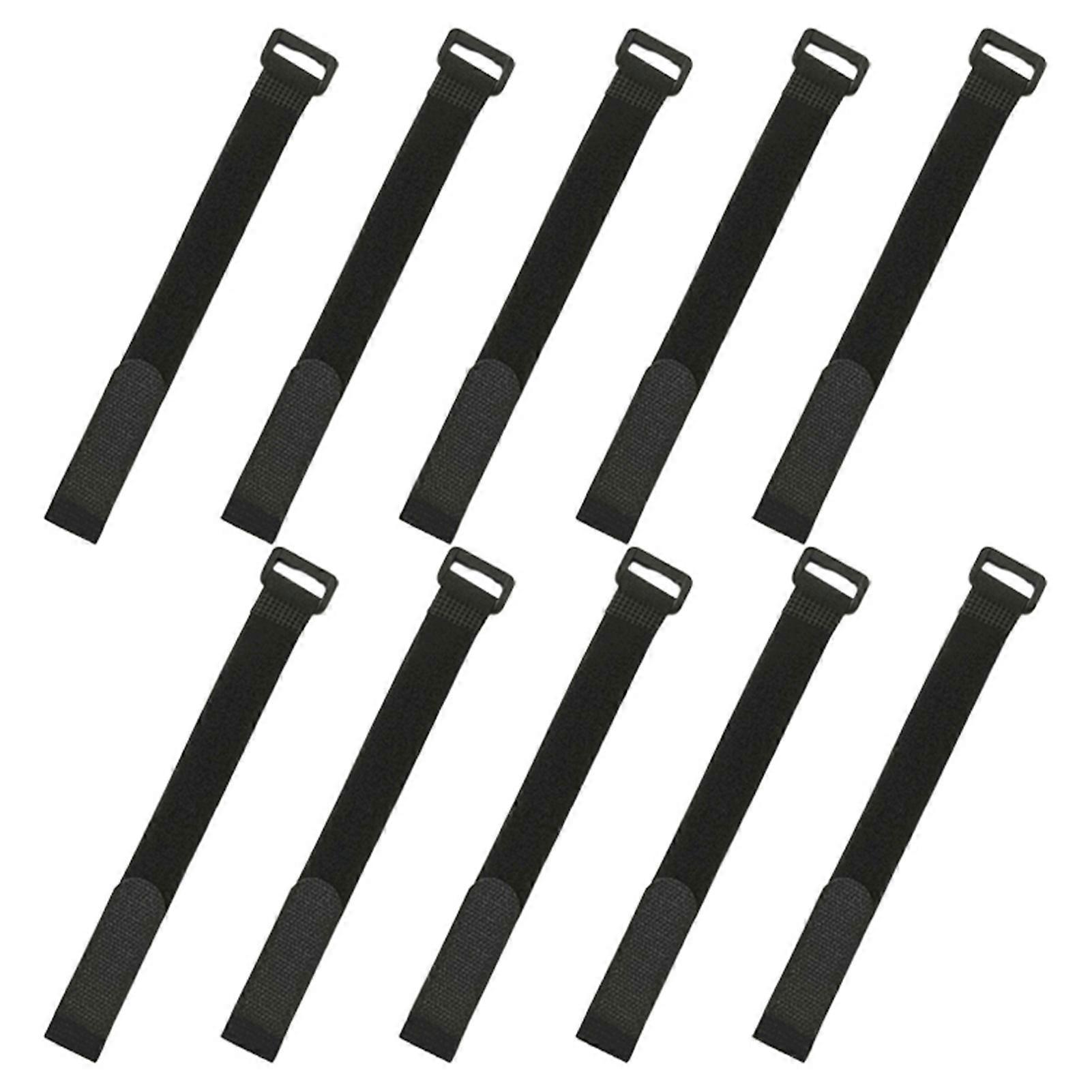 10Pcs Reusable Hook Loop Nylon Straps Reverse Colored Fastening Tape Self Adhesive Cable Ties Wrap Bundle Fixed Ties