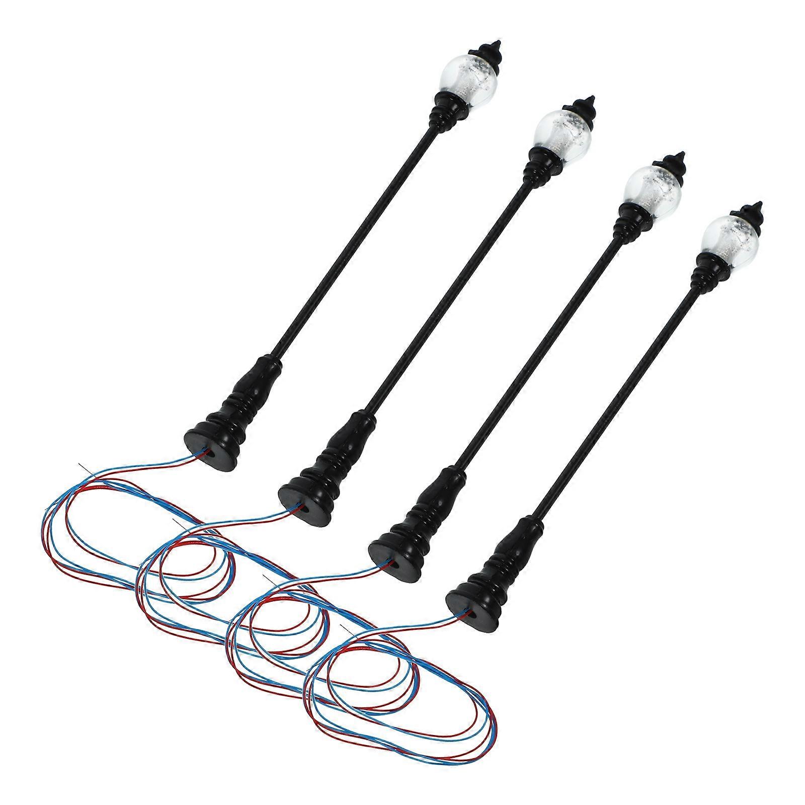 Miniature Street Light for Decor 4Pcs Model Railway Accessories